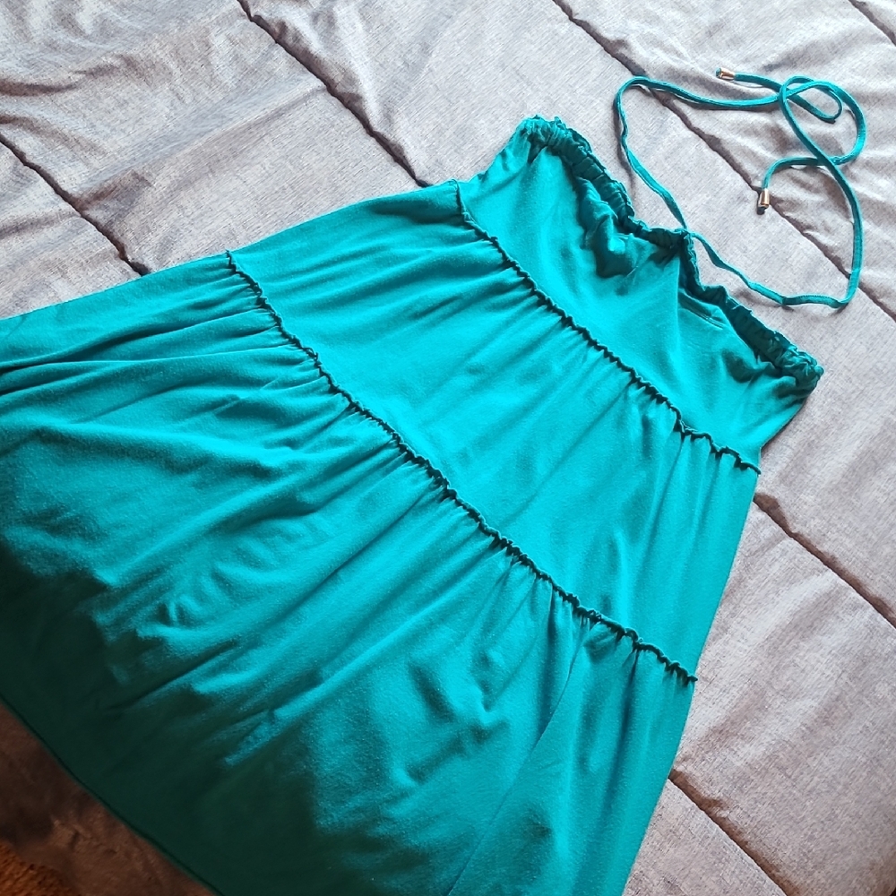 Teal Halter Dress